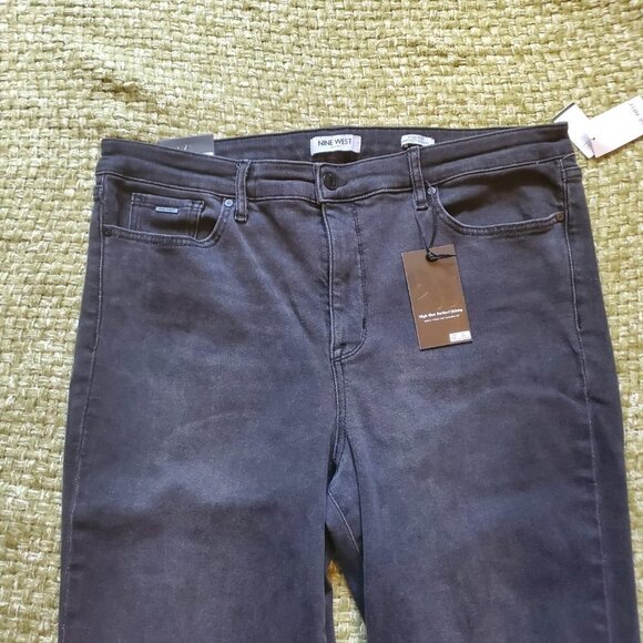 NINE WEST JEANS women's washed black high rise jeans size 18 - Picture 9 of 15